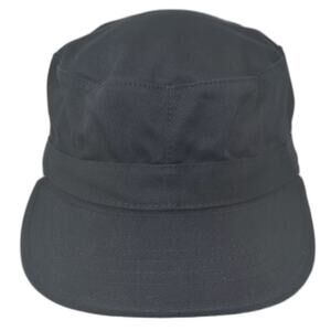 KB Ethos Black Army Cap Size L Cotton Blend Flat Top Military Style Hat